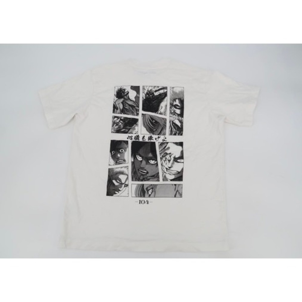 Uniqlo Attack on Titan T-Shirt Mens Small White Graphic Tee UT Ymir 462901